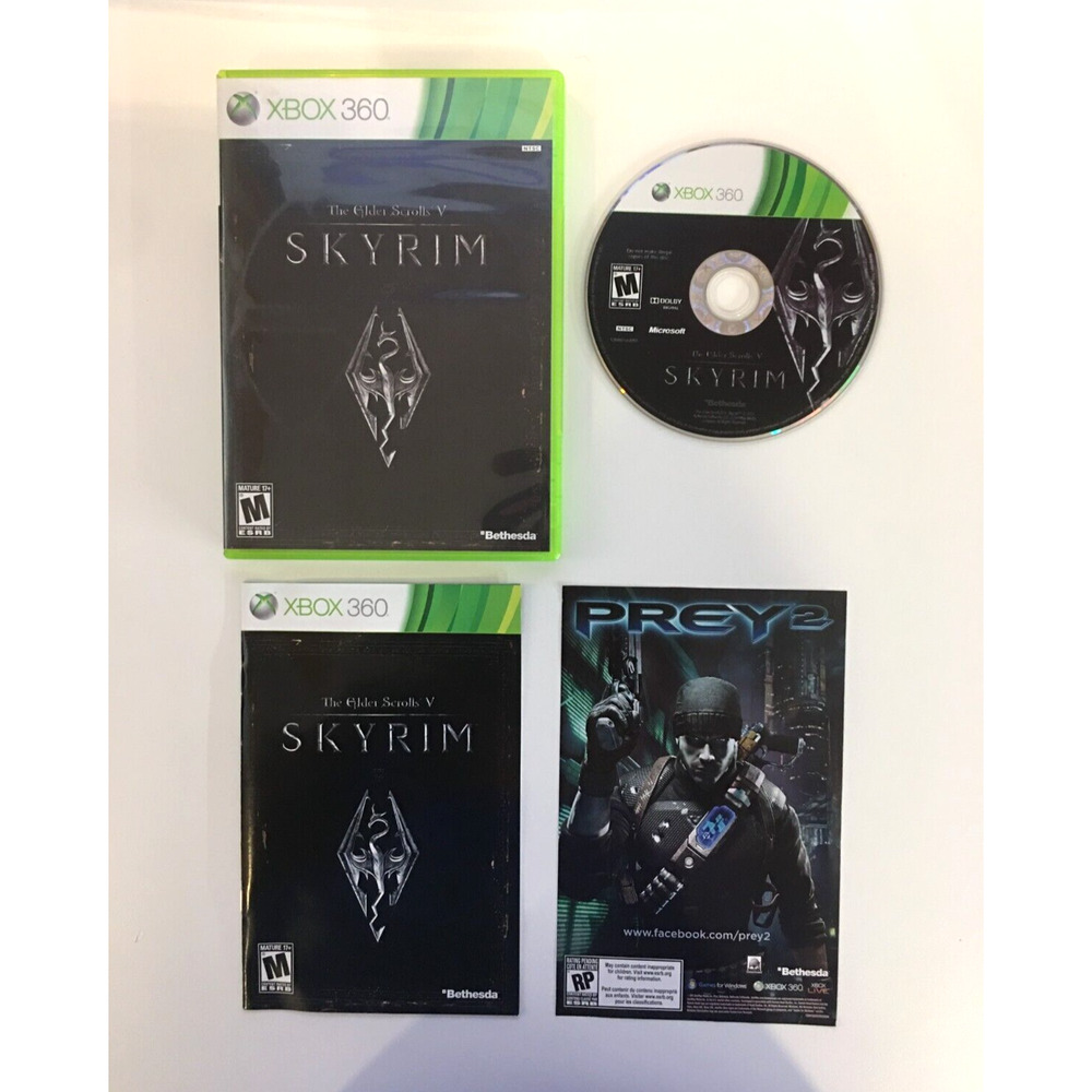 Elder Scrolls V: Skyrim (Microsoft Xbox 360, 2011) Bethesda - CIB Complete